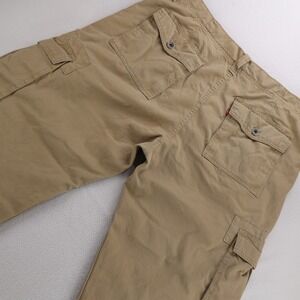 Levis Mens Cargo Loose Straight Khaki Tan Cotton Workwear Pants W40 L30